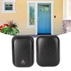 Black Self Powered Wireless Doorbell No Wiring Punching Outdoor Welcome