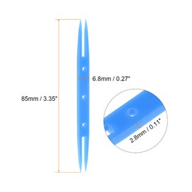 HARFINGTON 2pcs Weaving Knitting Shuttle 85x6.8x2.8mm Plastic Shuttles, for Lace-Making DIY Hand Craft Tool Knitting Arts Supplies, Sky Blue, Transparent