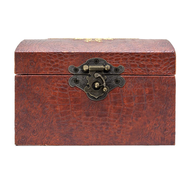QWORK® 4 Sets Retro Hasps Latch Decorative Wood Jewelry Latch