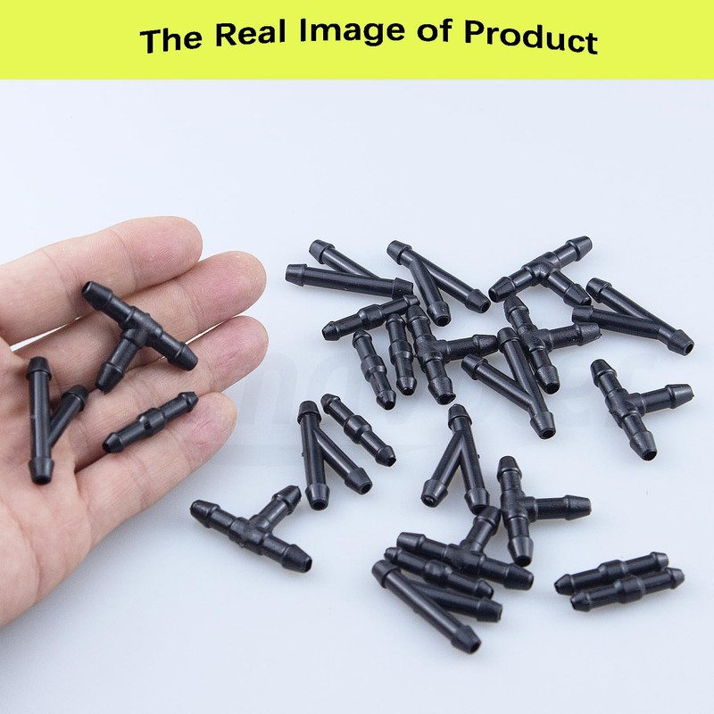 Amavoler Universal Windshield Wiper Hose Connector. (6 T+ 6 Y+