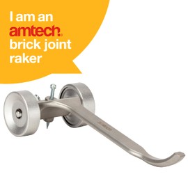 Amtech - Brick Joint Raker for Home DIY, Durable Aluminium Alloy, Easily Removes Mortar from Brick Joints, Adjustable Nail Depth, Ergonomic Grip, Lightweight and Portable