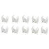 Plastic Pipe Clips 15mm (5/8 inch) White Single Screw Fixing,