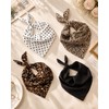 Triangle Hair Scarf for Women, 4Pcs Headscarf Bandana Tie-Back Hair