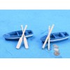 ROSENICE Mini Fishing Boat Miniature Moss Micro Landscape Boat Ornaments,2