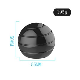 Apqdw Metal Kinetic Desk Toy, 2.17'' Stress Relief Anti Anxiety Desk Fidget Toys for Adults for Office, Optical Illusion Fidget Spinner (55MM, Black)