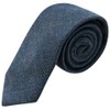 Lujosa corbata de espiga, azul vaquero, cuello para hombre