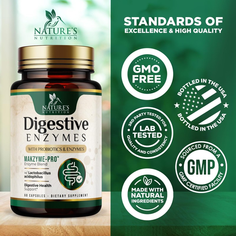 Digestive Enzymes - Multi Enzyme Complex with Bromelain, Papain, Probiotics