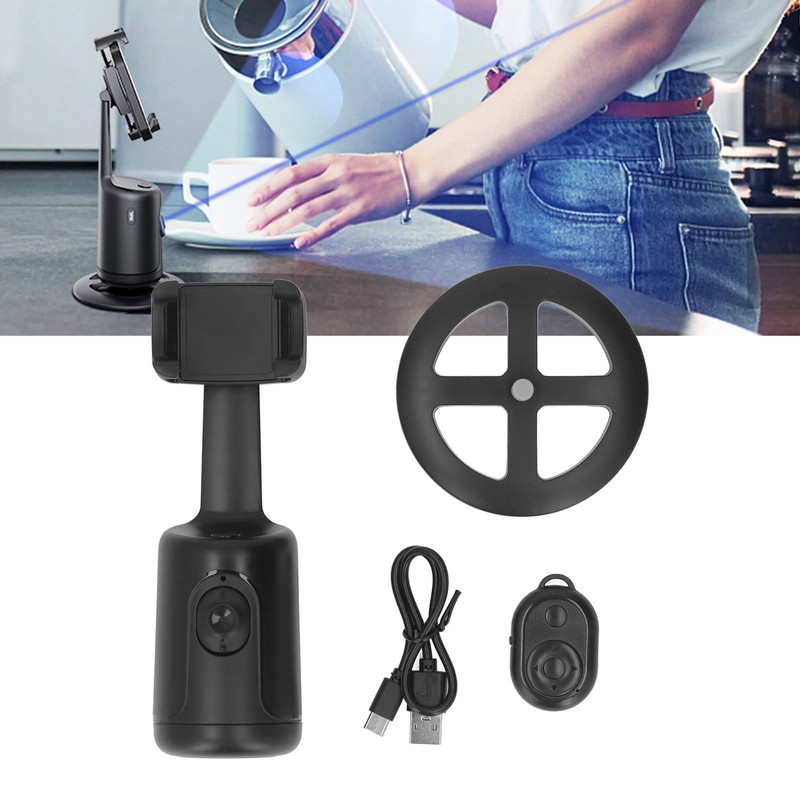 Auto Face Tracking Phone Holder 360 Degree Rotation ABS Phone