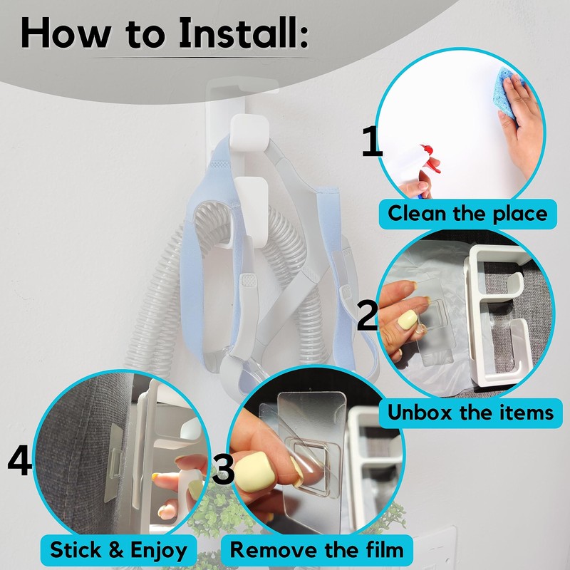 CPAP Hose Hanger Holder Hook Adjustable Removable Hose Organizer Mask