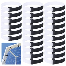 Soccer Goal Net Attachment Straps: 50pcs Attachment Straps for Holding Soccer Placement Nets to The Goal Posts for Boys Kids Soccer Training 14 x 0.8 Inch (White)