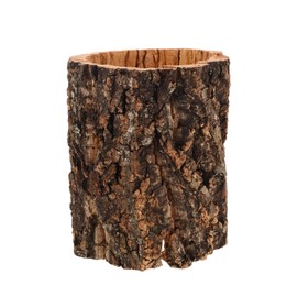 Natural Cork Bark Round Reptile Hideout-Hollow Tree Trunk Climbing Hide-Wooden Terrarium Decor Shelter Cave for Gecko Lizard Snake Hermit Crab Habitat Accessories-Rainforest Terrarium