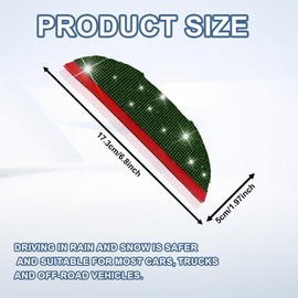 deemars 2 Pcs Mirror Rain Visor Guard, Bling Car Rear View Mirror Rain Eyebrows, Rear View Guard Eyebrow Side Mirror Rain Guard for Most Car, Truck and SUVs (Green)