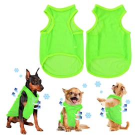 Mayoii Dog Cooling Vest, Breathable Dog Cooling Coat for Medium Large Small Pet Dogs, Dog Cooling Jacket for Outdoor Hiking Training (Green, L)