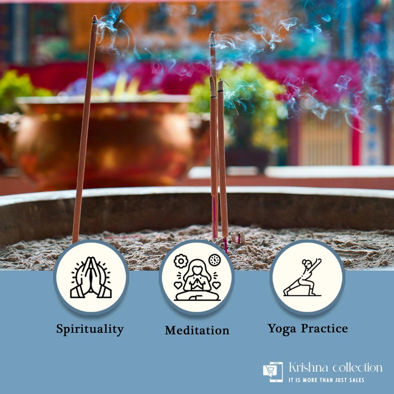 Krishna Collection Incense Sticks – Odor Elimination, Long-Lasting Aroma for