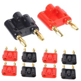 LABRIMP 20pcs Dual Banana Plug Speaker Connectors Screw Type Plated Tips for Secure Audio Connection for Speaker Wire Setup Mixed Colors