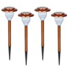 Alpine Corporation LBM174SLR-4 Solar Copper Stainless Steel Pathway LED Lights,