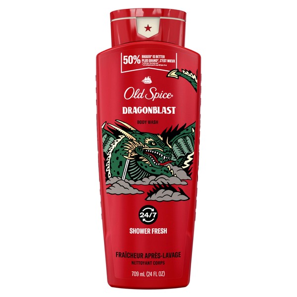 Old Spice Body Wash for Men, Dragonblast, Long Lasting Lather,