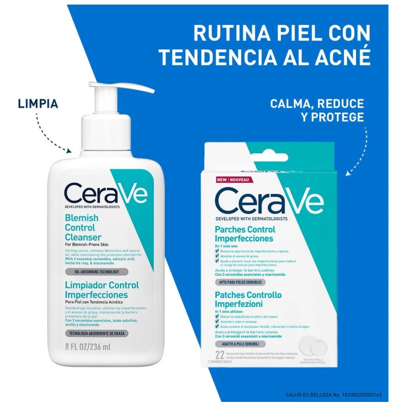Cerave Parches Control Imperfeccion 22p Piel Tendencia Acné