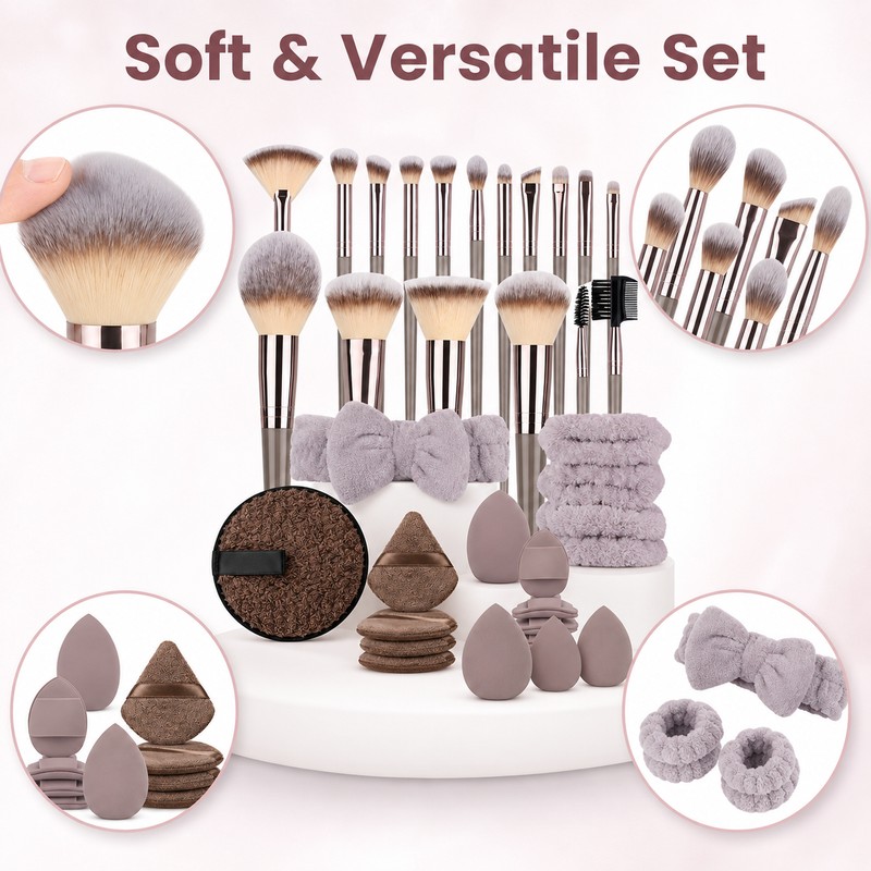 Premium Makeup Brush Set for Face & Eye Application -