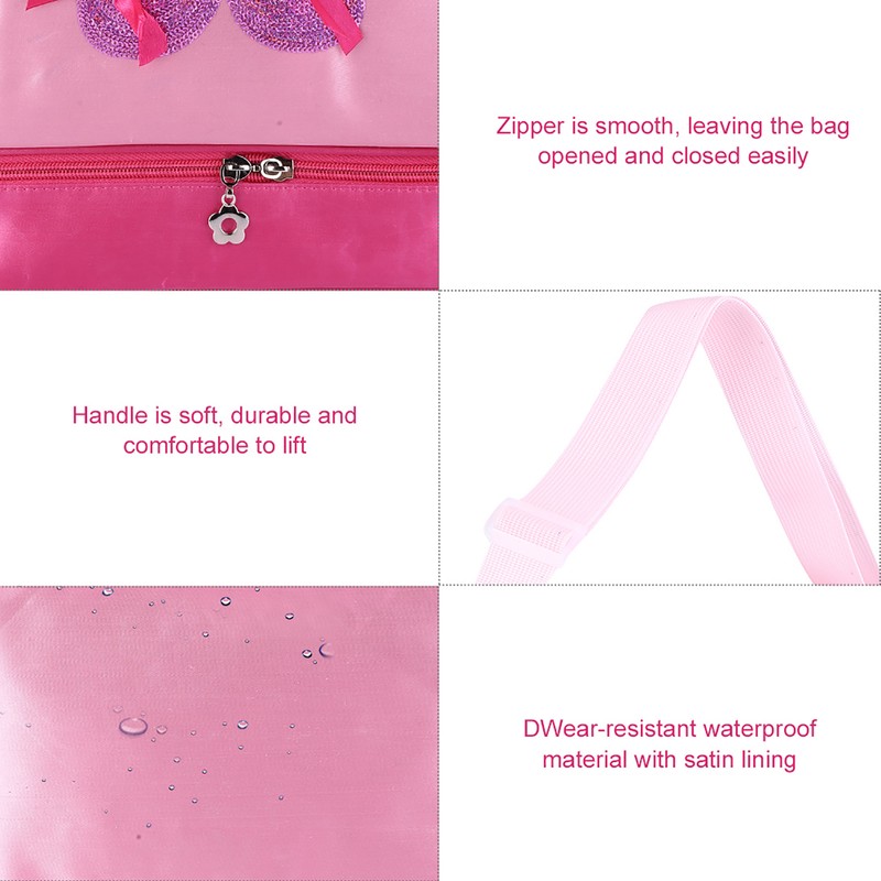 Girls Ballet Handbag Child Ballerina Kids Ballet Sequined Dance Shoulder