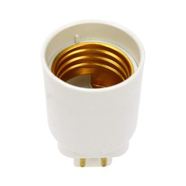Nicerity G24 to E27 Lamp Head Light Bulb Sockets Light Bulb Adapters 4 Pins Short(Pack of 4)