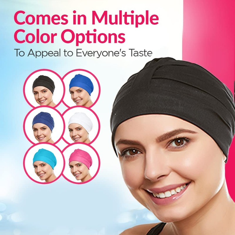 Beemo Swim Cap for Women - Polyester Latex Lined Swim