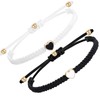 MJartoria BFF Bracelets for 2-Heart Matching Bracelets Adjustable Strand Best