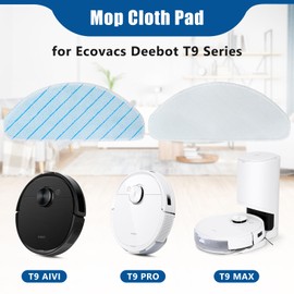 10 x Washable Cleaning Wipes for Ecovacs Deebot T9 Series T9 AIVI T9 PRO T9 MAX Replacement Parts