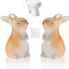 Bunny Ceramic Toilet Bolt Caps - Decorative Toilet Caps for