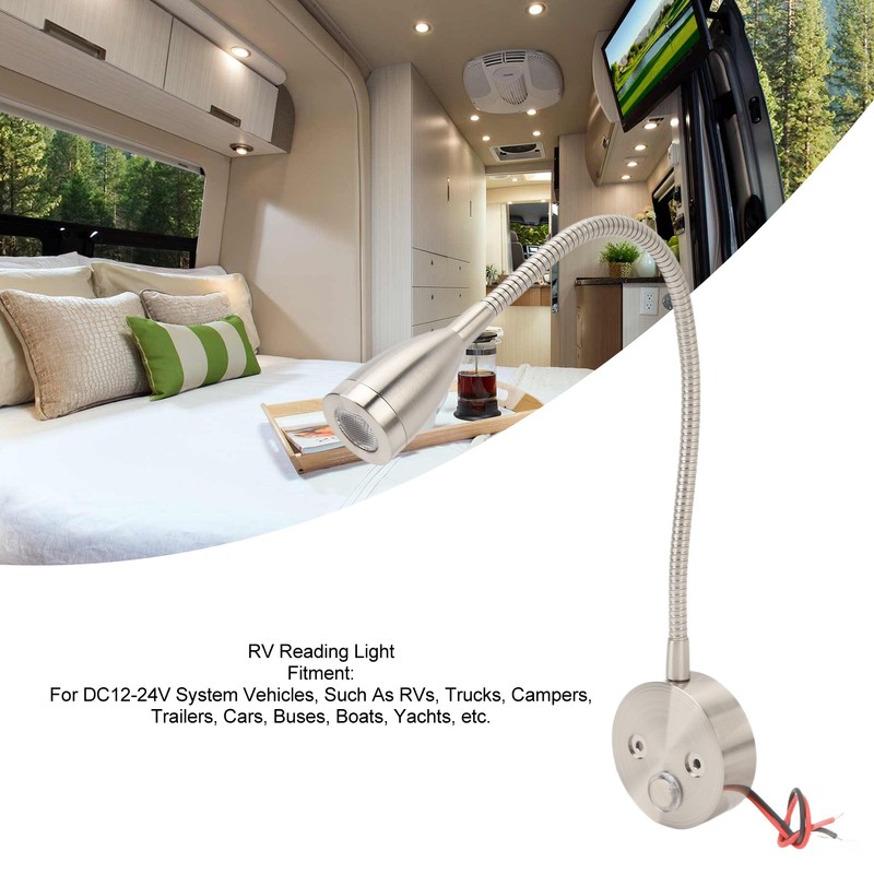 RV Reading Light LED Adjustable Brightness Touch Control Bedside Spotlight