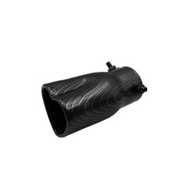 idain 2.5 inch Inlet Exhaust Tips Muffler Tip,Stainless Steel Chrome Heart-Shaped Exhaust Tip,Universal Bolt-On Exhaust Muffler (Carbon Fiber Pattern,Straight), usIIWH0024-CFS