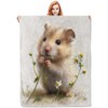 VANZEV Cute Hamster Blanket,Anime Floral Flannel Throw Blankets,Soft Warm Lightweight