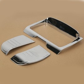 XFMT Chrome Tri Line Stereo Trim Cover Compatible with Harley Touring Models FLHX 2014-2023