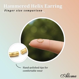 Gold Cartilage Earrings For Women - Thin Small 20 Gauge 8mm Helix Piercing Jewelry - 14k Gold Filled Cartilage Earring Hoop Ring - Gift Ready