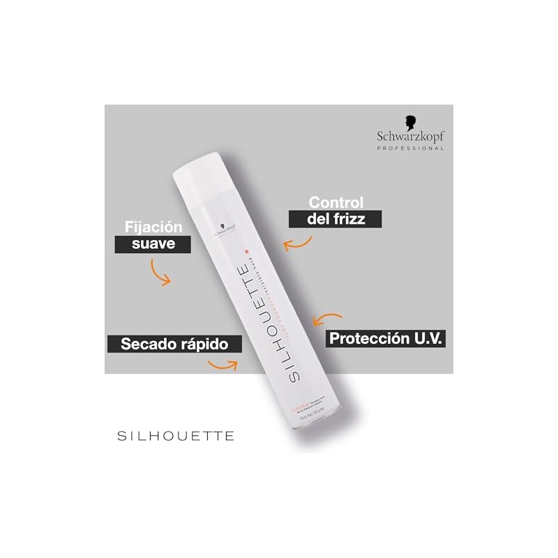 SILHOUETTE Laca Flexible Hold, Fijación Duradera Cabello con Volumen 300