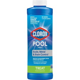 Clorox® Pool&Spa™ Swimming Pool Scale, Metal & Stain Control, Prevents Metal Stains and Scale Formation, Removes Metal Stains, 1 Quart (Pack of 1)