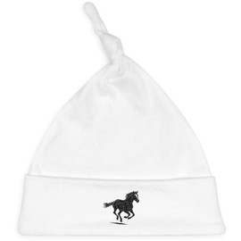 Azeeda 'Horse Running ' Baby Beanie Hat (BH00032420) White