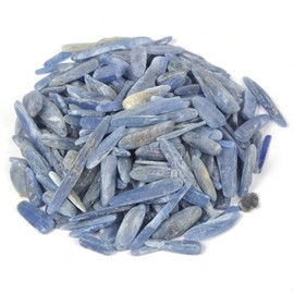 Justinstones 100 Grams Small Kyanite Long Tumbled Chips Polished Crushed Stone Crystal Healing Embellishments