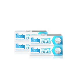 Bioniq® White Filler Toothpaste - 4 x 75 ml - Gentle Whitening Toothpaste with Hydroxyapatite, Protects and Strengthens Enamel, for Smooth and White Teeth, Removes Discolouration Gently