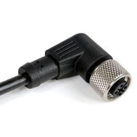 Right Angle M12 to Unterminated Connector & Cable 4 Core 2m Cable, Pack of 1, MFR: 1247072