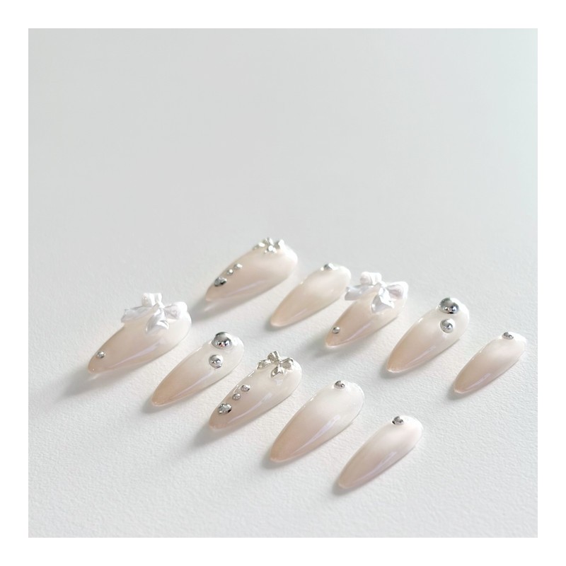 [Pure] Handmade nail tips - Stiletto / [순수 Pure] 수제네일팁