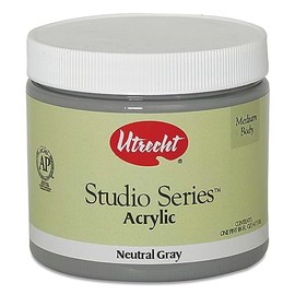 Utrecht Studio Series Acrylic Paint - Neutral Gray, Pint