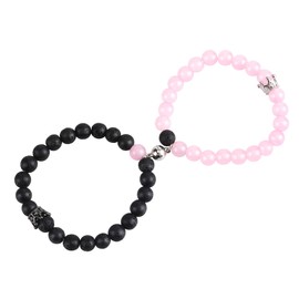 TYSM-CC 1 Pair Matching Crystal Bracelets Magnetic Couple Bracelet Matching Crystal Bracelets for Boyfriend Girlfriend Lover Best Friend