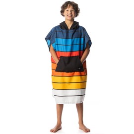 Flow Changing Poncho for Kids - Microfiber Hooded Swim Towel Poncho for Boys & Girls, Perfect for Beach, Pool, or Swim - Quick Dry, Absorbent, Light Weight, and Easy to Pack (Brightside, Medium)