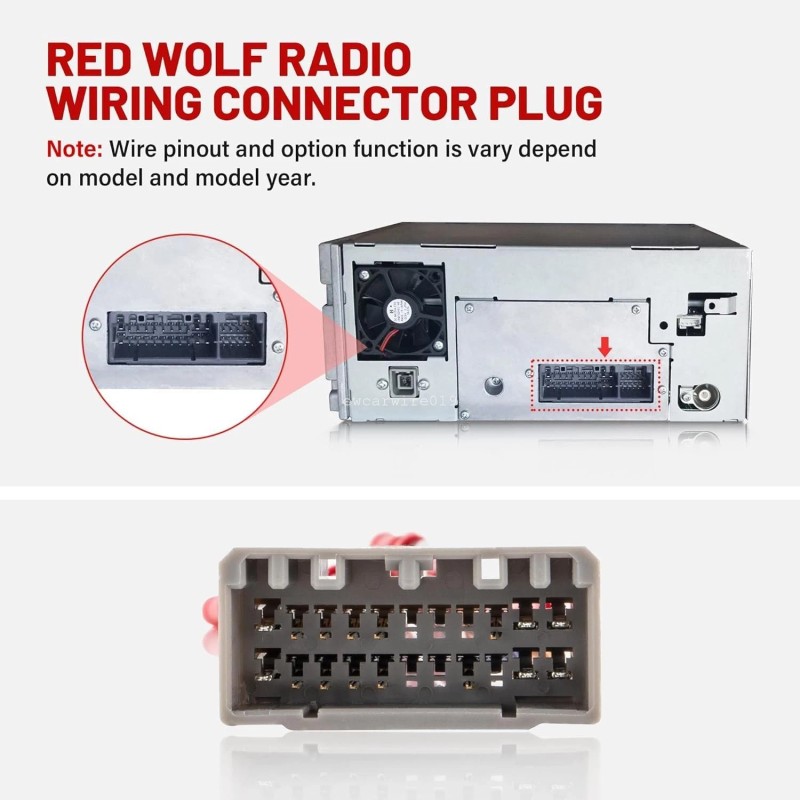 Red Wolf Single DIN Radio Dash Install Kit W/Wire Harness