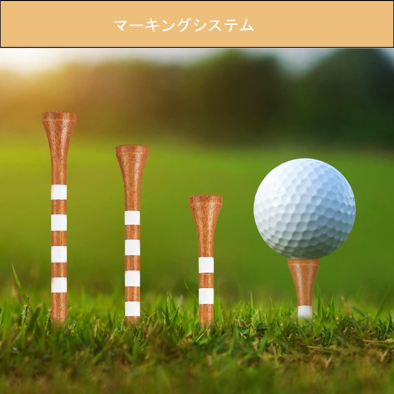 MAZEL Golf Tees Wood Tees Long Tees 70mm/83mm (Pack of