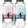 FillTouch 2 Pack 1 Gallon/128 oz Glass Laundry Detergent Dispenser,