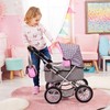 Bayer Design Dolls: Trendy Pram - Grey, Pink, Dots -