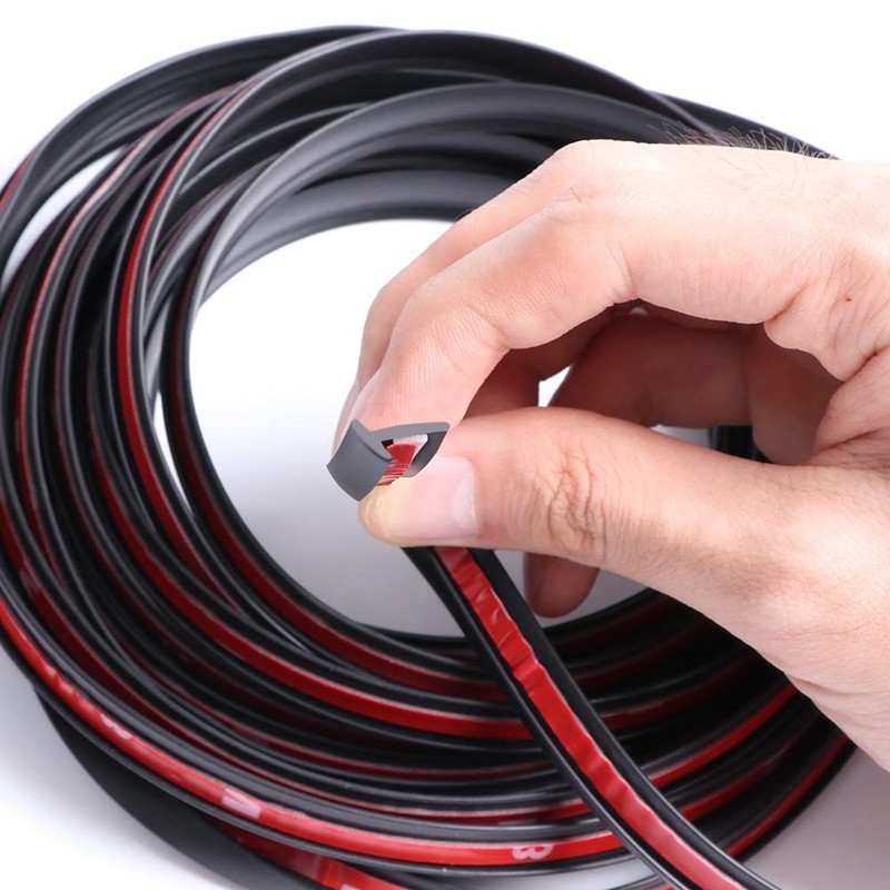 GreceYou 5M/16.5Ft Universal Self Adhesive Auto Rubber Weather Draft Seal