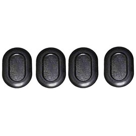 Upper Bound 4 Floor Drain Plugs Compatible with 1999-2006 Jeep Wrangler TJ - 2" x 1-3/8" Hole - Rubber Cover Oval